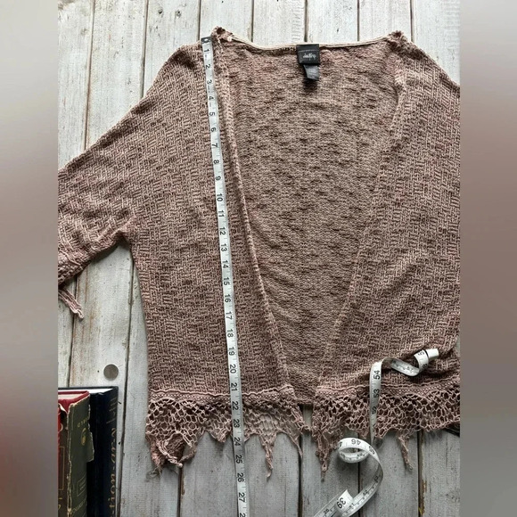 Daytrip | open front | lace detail | knit | cardigan | xs - Picture 6 of 9